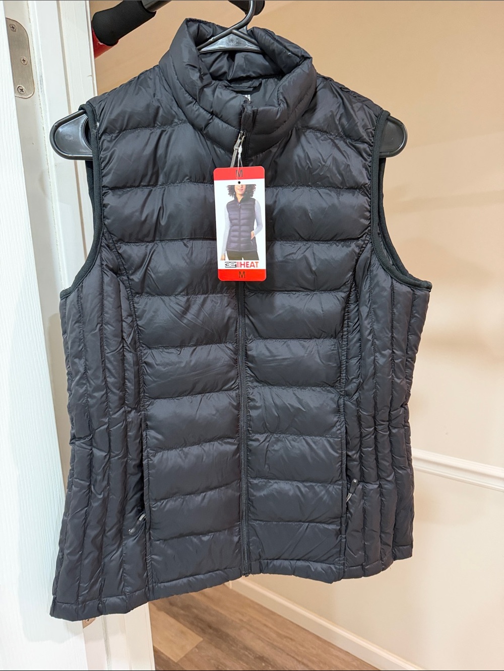 32 Degrees Black Packable Puffer Vest